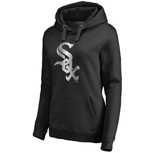 Women's Chicago White Sox Platinum Collection Pullover Hoodie Black - Click Image to Close
